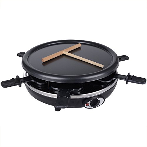 Syntrox Germany Basel 4 in 1 Raclette Crepemaker Grill Pancakemaker für 6 Personen - 4