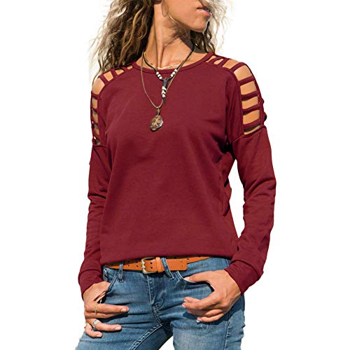 Mujeres Camiseta 2019 Nuevo otoño e invierno Manga Larga Sexy...