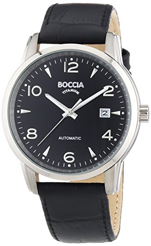 Boccia Herren-Armbanduhr XL Automatic Analog Quarz Leder 3574-01 Boccia Herren-Armbanduhr XL Automatic Analog Quarz Leder 3574-01