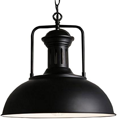 CACH Dining Table Lamp Hanging Lamp In Country Style USA Brown Industrial Lamp Old Loft American Village Industrial Pendant Lamp Retro Iron Chain Lampshades Chandelier For Cafe Bar Restaurant, 40CM 100CM High adjustable [Energy Class A +++] ( Color : Black )