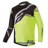  Alpinestars Camiseta De MX Niño 2019 Racer Factory Negro-Amarillo-Fluorescent (M Niño, Negro)