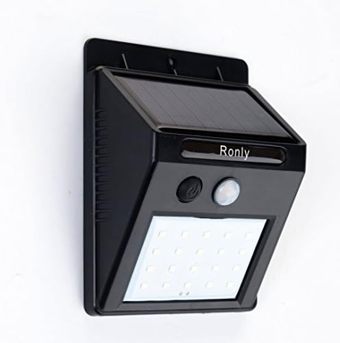 Outdoor Solar Lighting, Ronly™ 20LEDs Solar Security Light, 3-in-1 Motion Sensor, Waterproof IP44 Garden Wall Lights, Easy Installation for Garden Patio, Fence, Walkway, Drive Way, Stairs