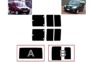 TINTCOM.COM Láminas Solares para Tintar Las Lunas del Coche-Fiat Doblo 2001-2010 Ventanas Traseras & Luna Trasera (50% Ahumado Claro, A)
