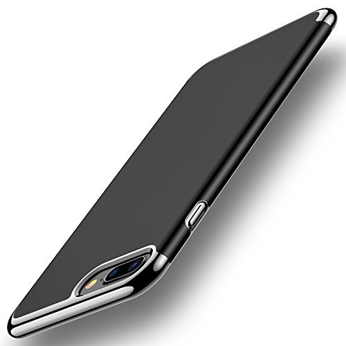 Funda iPhone 7 Plus  HUMIXX Cubierta 360 Grados Funda Completa Resistente Anti-rasgu  os   Antihuellas Externa Rigida y Silicona Interior Carcasa para Apple Iphone 7 Plus  Armor Series    negro  