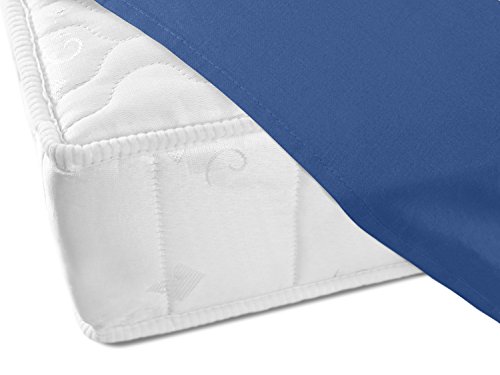 Betttuch – Haustuch – Bettlaken – aus 100% Baumwolle in 6 ausgesuchten Farben – Laken ohne Gummizug – Einheitsgröße von ca. 150 x 250 cm, royal - 4