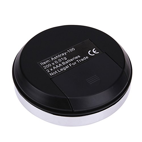 Demiawaking Neue Hohe Präzision Tragbar Aschenbecher Digital Waage Skale für Schmuck Küche Skala Taschenwaage (200g x 0.01g) - 4