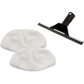 2-Piece Glass Wiping Apparatus and Microfiber Cloth Set Compatible with Karcher SC Series