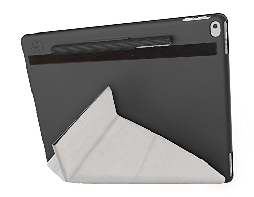 Ozaki O!Coat Slim-Y Versatile Smart Schutzhülle für Apple 12,9″ iPad Pro in schwarz [Patentierte Standfunktion | wake/sleep Funktion | Apple Pencil Halterung | Kunstleder] – OC151BK - 3