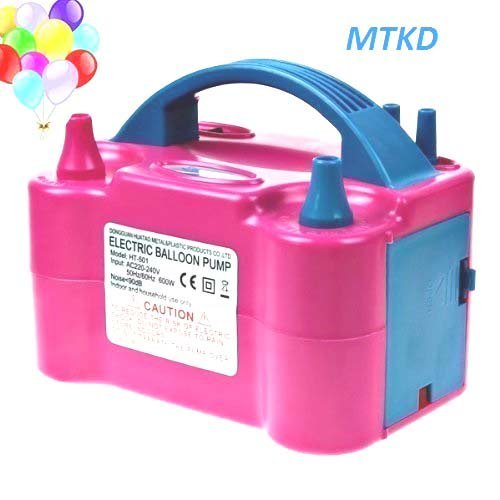 Inflador Eléctrico de Globos MTKD, Bomba electrica para Inflar Globos. Ideal para Fiestas y Eventos. Alta Potencia 600W Certificado CE. Color Fucsia.