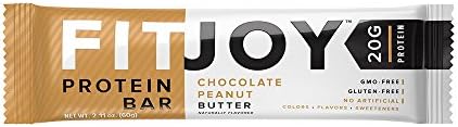 FitJoy Nutrition Protein Bar, Chocolate Peanut Butter, Pack of 12