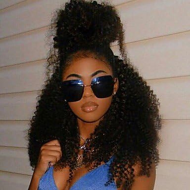 Gzhuang 8-24 Inch Afro Kinky Curly Lace Human Hair Wigs For Black Women 120% Brazilian Natural Glueless Lace Front Human Hair Wigs , 120%