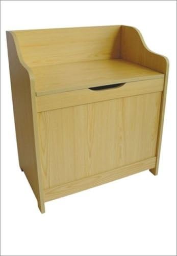 Laundry Box Monks Bench Style Shelf &amp; Pull Out Storage Pine Effect Bed Bathroom
