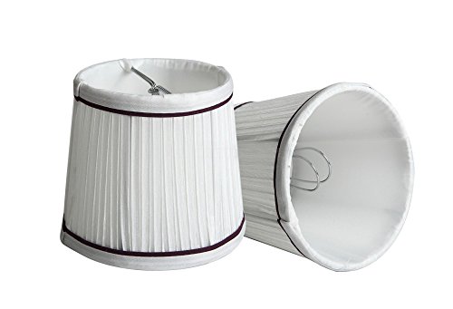 Splink 2pcs Lampenschirm Clip-On E12/E14 Organza Stoff Wandlampe Tischlampenschirm Modern Stil 100*125*110mm