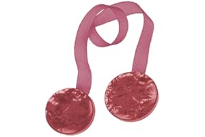 HOME ZEN HOUSEHOLD LINEN Coppia Calamite per Tende fermatenda a Bottone Rotondo Tinta Unita Semplice Moderne da Interno Cucina Sala Camera da Letto Azzurro (Bordeaux)