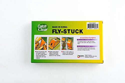 FLY-STUCK – Fliegenfalle Mottenfalle Fruchtfliegenfalle – Einweg Ungiftig Klebrig geklebt Papier – Wertpaket 10 (20 x 13 cm) - 5