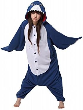 Women Men Adult Shark Unisex Anime Christmas Halloween Carnival Cosplay Kigurumi Outfit Costume Onesies Pajamas Romper Clothing Piece suits