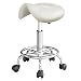 Produktbild Mari Lifestyle Rollhocker Drehhocker Arbeitshocker | Leichtes und Orthopädisch Design | 5cm Schaumpolsterung & Robustes Gestell | Drehbar und Höhenverstellbar | Maße: 39.5x34.5x54-66.4cm (L x B x H)