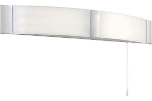 Endon 68930 Onan Modern Contemporary Decorative Chrome LED Bathroom Wall Light Stainless Steel, Glass IP44 220-240V