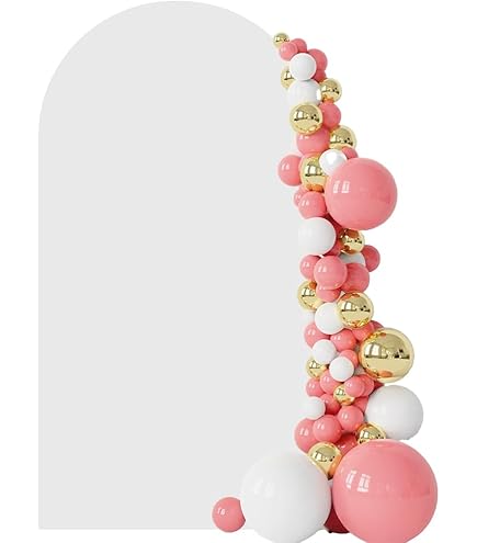Bruiloft Tuin Boog Metalen Achtergrond Stand Modern Geometrie Ballon Frame Voor Baby Shower, Verjaardagsfeestje, Bruiloft, Jubileum Decoratie Fotografie Achtergrond Props (Color : White*2pcs, Size