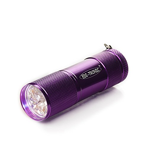 Taschenlampe 9 LED´s lila inkl. Batterien - LED Lampe Alu Leuchte Licht
