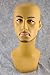 16" Tall PVC Plastic Male Mannequin Head Green Color
