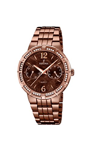 Festina Damen-Armbanduhr Mademoiselle Analog Quarz Edelstahl F16796/2 Festina Damen-Armbanduhr Mademoiselle Analog Quarz Edelstahl F16796/2