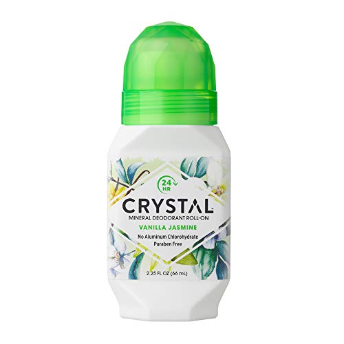 Desodorante mineral de cristal Roll-on, jazmín vainilla, 2,25 fl oz
