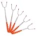 Produktbild Meiso Marshmallow Bräter Sticks Smores Hot Dog Gabeln Grillspieße 114,3 cm Länge Extra Lang ausziehbar Smores Spieße – Fire Pit, Camping, Lagerfeuer, Feuer & Outdoor Kochgeschirr-Set (4 Set)