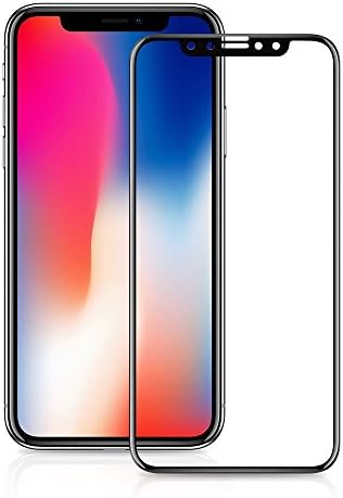 iPhone X Tempered Glass Film, Screen, back, camera 3-in-1 glass protective film. 3D Full Coverage 9H Hardness HD Clear Tempered Glass Bubble-Free Anti-Scratch Protective Film for iPhone 10 (Black)