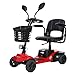 Produktbild Elektromobil, E-Mobil, Mini Scooter Faltbar Seniorenfahrzeug,Vierrädriges Elektrofahrzeug,Elektroroller,Rot Und Schwarz