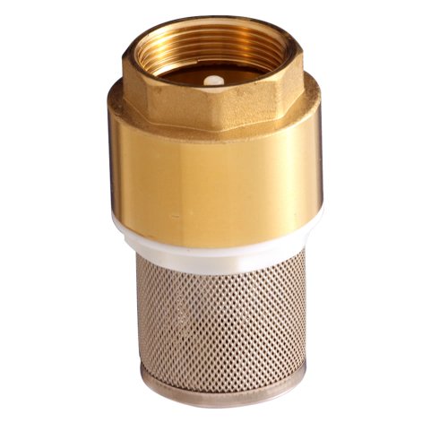 Preisvergleich Produktbild Sanifri 470010093 Messing Fußventil mit Feder, Ventilkegel aus Kunststoff mit Gummidichtung, Saugkorb aus feinmaschigem Edelstahlgeflecht, Abmessung 2 Zoll