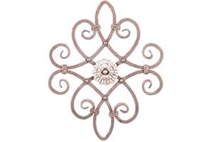 BELLISSIMO ANTONIO Rosone in Ferro Battuto 520x420 mm | Decorazione per Cancelli, Ringhiere, Inferriate | Design Classico in Ferro Quadro 12x12 mm | Pronto per Saldatura e Verniciatura