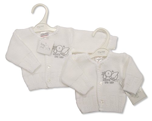Premature Baby Knitted Cardigan White 5/8 lbs (2.3 - 3.6 kg) - Special Little Baby