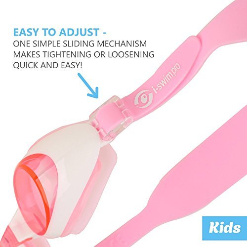 i-swim Pro Kinder-Schwimmbrille und -Badekappe, speziell entwickelt für Kinder mit langer Lebensdauer / Haltbarkeit, wasserdicht, einfach verstellbare Riemen und bequeme Passform - 7