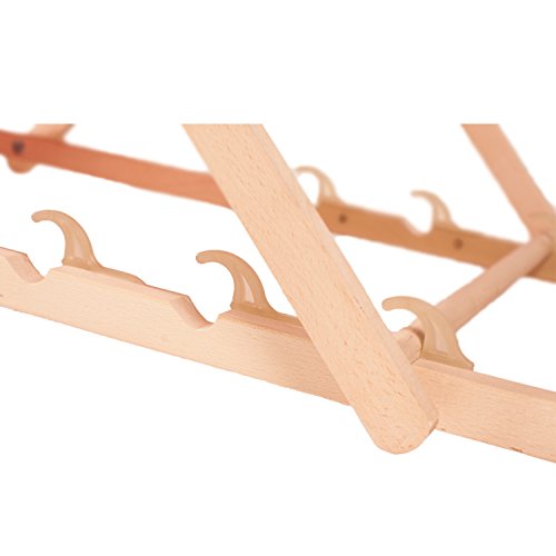 GreenBlue Liegestuhl Sonnenliege Klappbar aus Buchholz ohne Armlehne Sonnenliege Gartenliege Liege (Orange) - 3