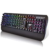 [Ergonomischer Komfort mit Handballenauflage] Das nicht abnehmbare Design der Handballenauflage Ideal für den intensivsten Gaming oder längere Arbeit, deutlich geringere Ermüdung.. Plug & Play, Keinen Treiber und Software.