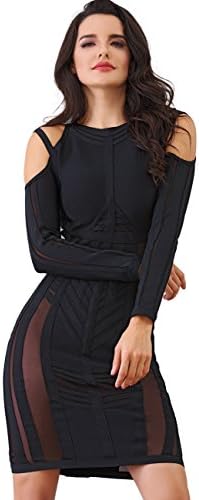 Miss Water Club Dress Sexy Stretchy Tight,Bodycon Mini Shiny Night Clubbing Hot Clubwear, Party Dress Casual Deep V Gowns M