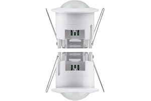 WallMall - Rilevatore di Movimento Sensore Infrarossi Incasso Soffitto 360° Lampade Luci Porte Estrattore Aspiratore Temporizzato 220V fino a 1200W 6M (2)