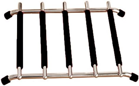 Scene Hot Pot Rack Stainless Steel and Silicone Trivet Hotpot Pan Holder (Black)