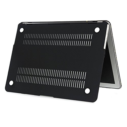 Pasonomi   MacBook Air 13 H  lle - Ultra D  nn Plastik Hartschale Case Cover Schutzabdeckung Etui f  r Apple MacBook Air 13 3   A1466   A1369   Black 