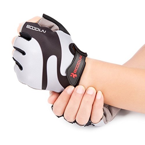 iCreat Damen / Herren Kurze Rennrad Handschuhe Power Fahrrad Active Gloves mit Geleinlage - 3