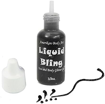 Amerikan Body Art Liquid Bling - Jet Black (0.5 oz)