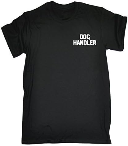 123t Novelty Funny Top - JNR Workwear Dog Handler (Breast and Back) Loose FIT T-Shirt Men's