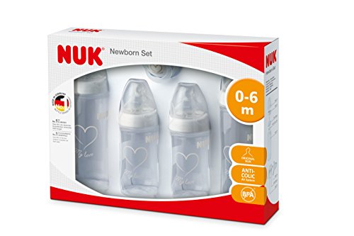NUK 10225129 Newborn Set, für einen entspannten Start, 4 New Classic PP-Babyflaschen, Silikon-Schnuller, 0-6 Monate - 2