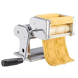 HARNI ENTERPRISE Pasta & Noodle Maker Machine ,Dumpling & Ravioli Maker ,Dough Sheeter Manual Pasta Machine Accessories, Samosa Maker for Home use ( Handle & Clamp) (Ravioli Maker),