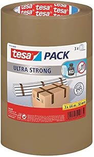 tesapack Ultra Strong - PVC-Klebebänder für festes Verpacken und sicheres Bündeln