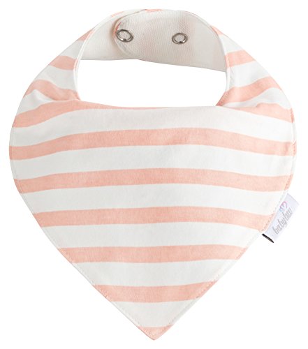 Baby-Lätzchen Set für Mädchen 5 Stück, Dreieckstuch aus Baumwolle in den Farben Rot, Rosa und Weiß, Saugstark und Wasserdicht – Halstücher – Spucktücher – Sabberlätzchen - 2