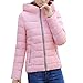 Produktbild Amphia Damen Daunenjacke Steppmantel Warm Jacket Damen Daunenjacke,Strickjacke Blazer Kapuzenpullover - Frauen Winter Warm Solid Coat Kapuze Dicke Warme Dünne Jacke Mantel