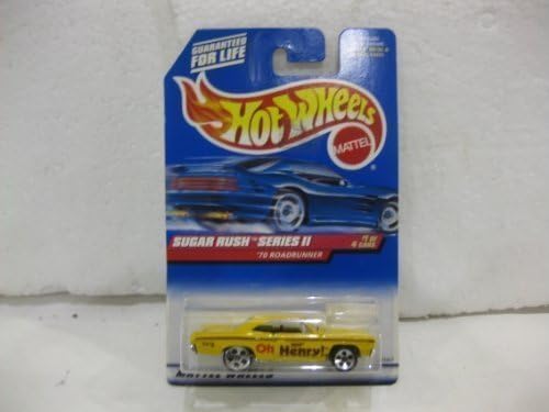 Sugar Rush Series II #1 Of 4 Oh Henry! '70 Roadrunner In Yellow Diecast 1:64 Scale Collector #969 By Hot Wheels by diecast 164 scale
