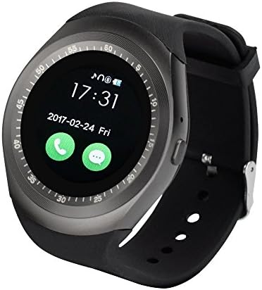 Y1 SmartWatch Touch Screen Support Micro SIM Card with Bluetooth 3.0 Camera Sleep Monitor Outdoor Fitness for IOS Android (black)